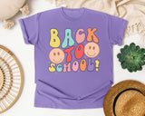 Back To School Smiley graphic tee in Violet