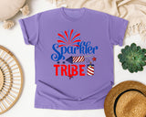 Sparkler Tribe graphic tee in Violet