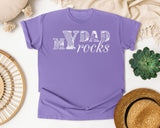 My Dad Rocks Classic graphic tee in Violet