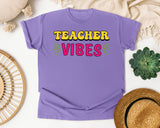 Teacher Vibes graphic tee in Violet