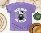 Dads With Beards Are Better White graphic tee in Violet