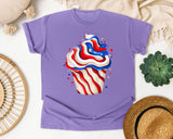 Patriotic Cupcake graphic tee in Violet