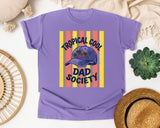 Tropical Cool Dad Society graphic tee in Violet