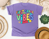 First Grade Vibes Marquee graphic tee in Violet