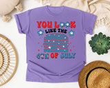 You Look Like The 4th Of July Blue graphic tee in Violet