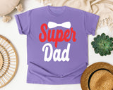 Super Dad White graphic tee in Violet