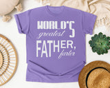 World's Greatest Father Farter Classic graphic tee in Violet