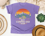 Best Camping Dad Ever graphic tee in Violet