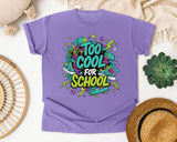Too Cool For School Graffiti graphic tee in Violet
