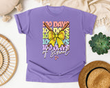 100 Days Of School Softball graphic tee in Violet