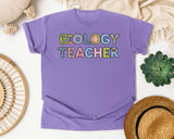 Biology Teacher graphic tee in Violet
