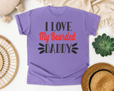 I Love My Bearded Daddy Grey graphic tee in Violet