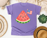Watermelon With Flag graphic tee in Violet
