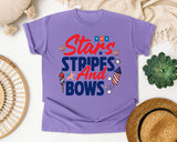 Stars Stripes And Bows Navy graphic tee in Violet