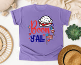 Boom Y'all Red graphic tee in Violet