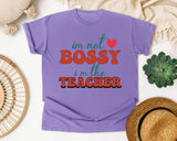 I'm Not Bossy I'm The Teacher graphic tee in Violet