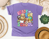 Ready Fur School Puppies graphic tee in Violet