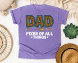 Dad Fixer Of All Things Brown graphic tee in Violet