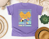 100 Days Of School Rainbow Bow graphic tee in Violet