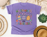 My Students Are Eggcellent graphic tee in Violet