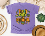 First Day Of School Marquee graphic tee in Violet