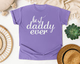 Best Daddy Ever White 2 graphic tee in Violet