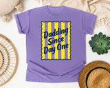 Dadding Since Day One graphic tee in Violet