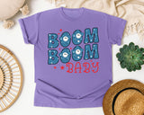 Boom Boom Baby graphic tee in Violet