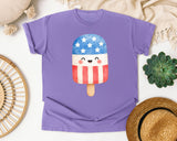Patriotic Popsicle White graphic tee in Violet