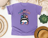 All American Girl Grey 2 graphic tee in Violet