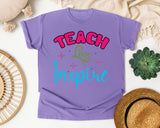 Teach Love Inspire Math graphic tee in Violet