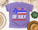 4th Of July Independence Day graphic tee in Violet