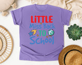 Little Miss Back To School Star graphic tee in Violet