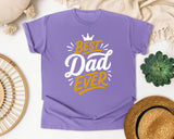 Best Dad Ever White 3 graphic tee in Violet
