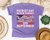 Patriot Day Never Forget graphic tee in Violet