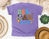Best Dad Ever Grey 3 graphic tee in Violet