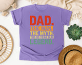 Dad The Man The Myth The Legend Red 2 graphic tee in Violet