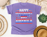 Happy Independence Day America graphic tee in Violet