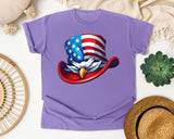 Eagle Uncle Sam Hat graphic tee in Violet