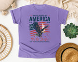 We The People 250 Years graphic tee in Violet