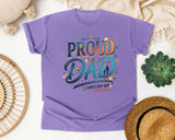 Proud Dad Since Day One Super Hero graphic tee in Violet