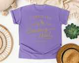 Certified Camping Dad Grey graphic tee in Violet