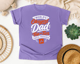 World's Okayest Dad Top Tier Snack Provider White graphic tee in Violet