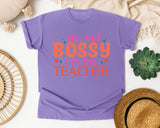 I'm Not Bossy I'm The Teacher Retro graphic tee in Violet