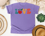 Love Apple graphic tee in Violet