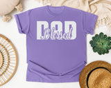 Blessed Dad White 2 graphic tee in Violet