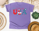 God Bless The USA Red graphic tee in Violet