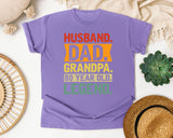 Husband Dad Grandpa Legend graphic tee in Violet