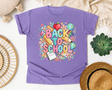 Back To School Supplies Floral graphic tee in Violet