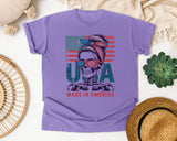 USA Made In America graphic tee in Violet